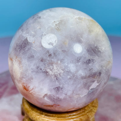 Amethyst + Flower Agate Medium Sphere