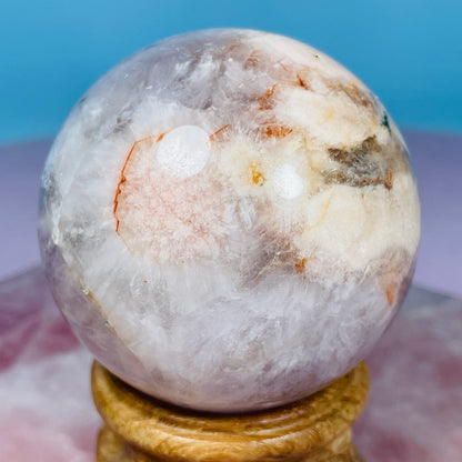 Amethyst + Flower Agate Medium Sphere