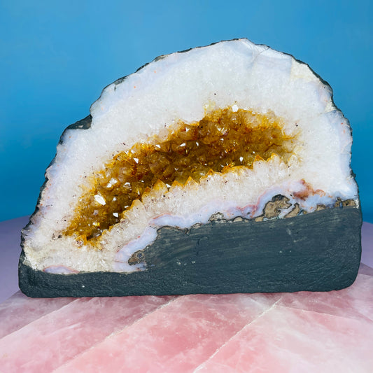 Citrine Cluster Geode Mini Cave