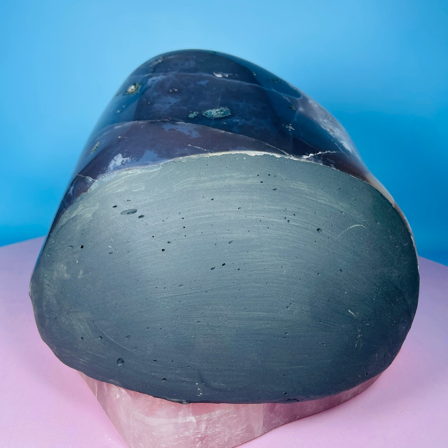 Amethyst Cluster Fully-Polished Geode Small Cave (Video)