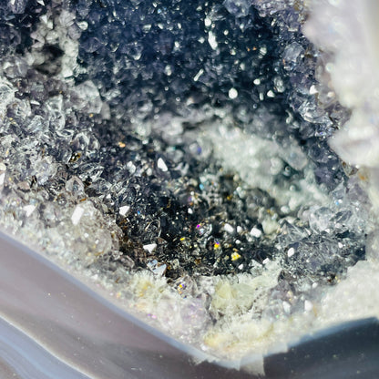 Amethyst + Agate Cluster Geode Small Cave (Video)