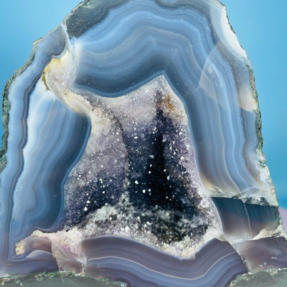 Amethyst + Agate Cluster Geode Small Cave (Video)