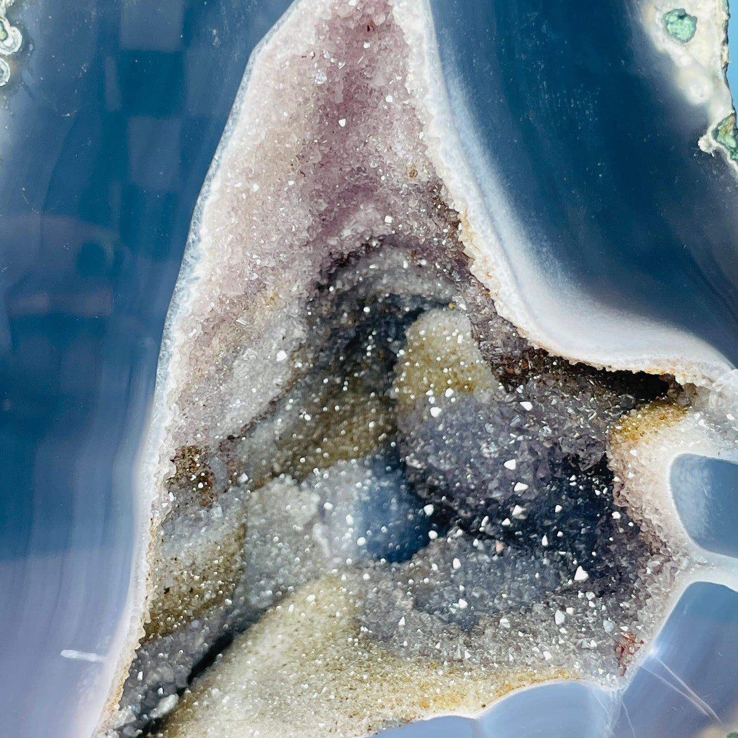 Amethyst + Agate Cluster Geode Small Cave (Video)