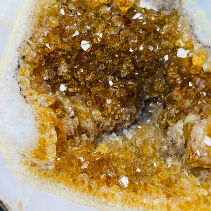 Citrine Cluster Geode Small Cave (Video)