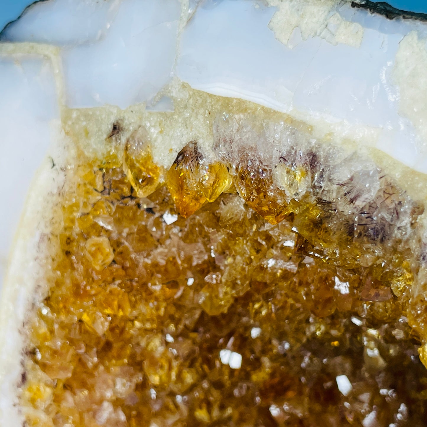 Citrine Cluster Geode Small Cave (Video)