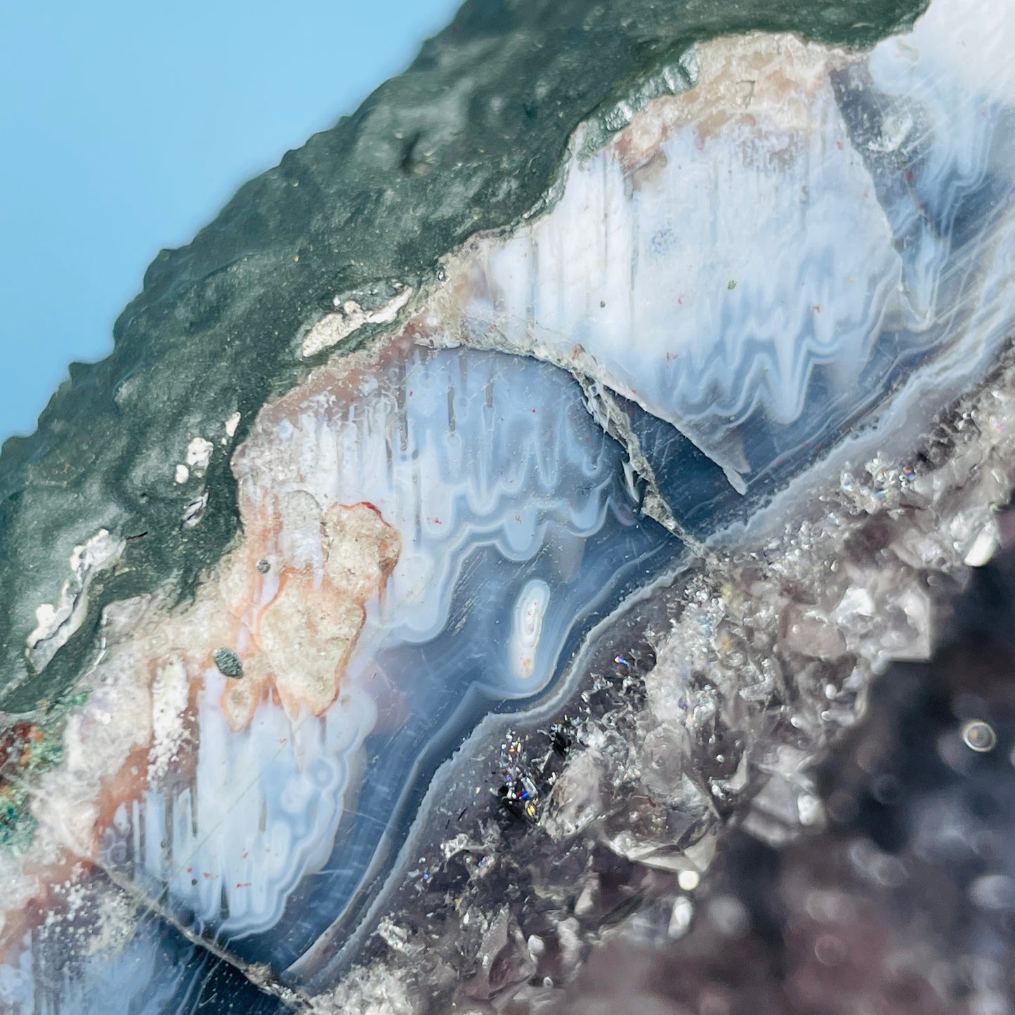 Amethyst + Agate Cluster Geode Small Cave (Video)