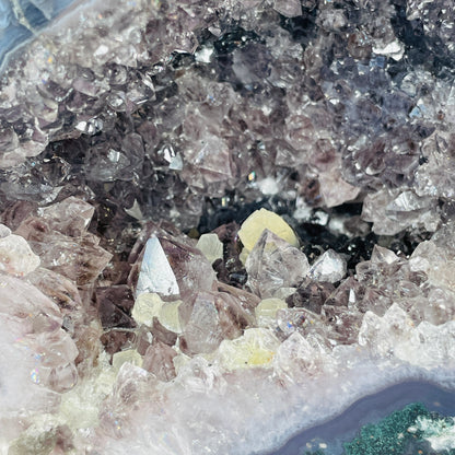 Amethyst + Agate Cluster Geode Small Cave (Video)
