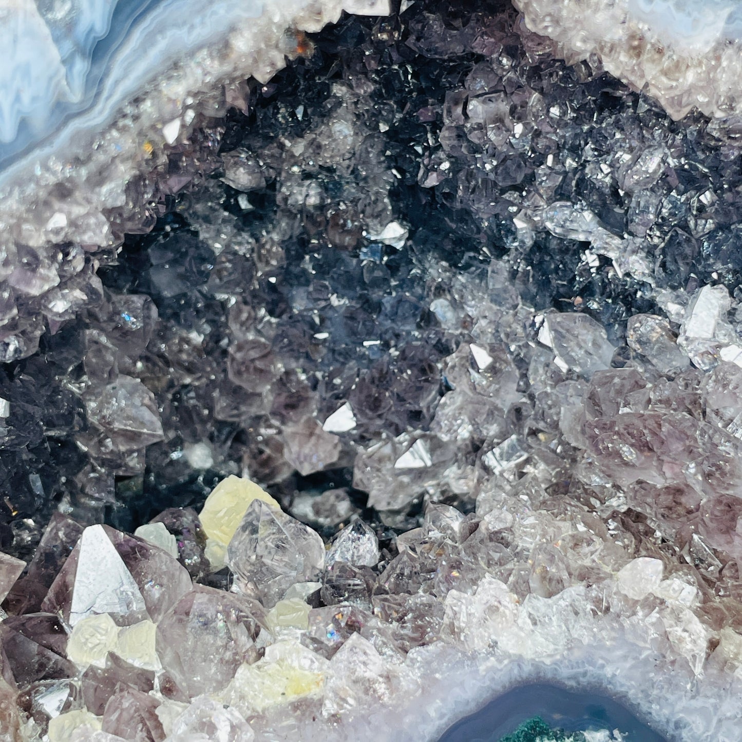 Amethyst + Agate Cluster Geode Small Cave (Video)