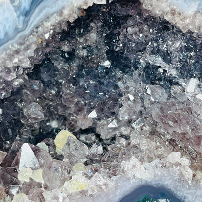 Amethyst + Agate Cluster Geode Small Cave (Video)