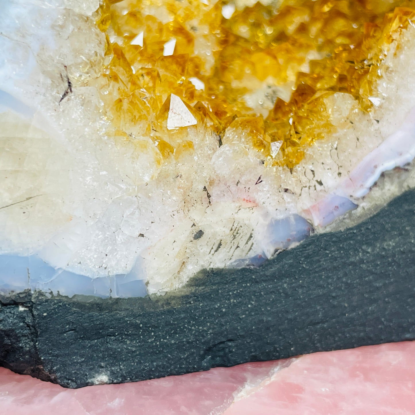 Citrine Cluster Geode Small Cave (Video)
