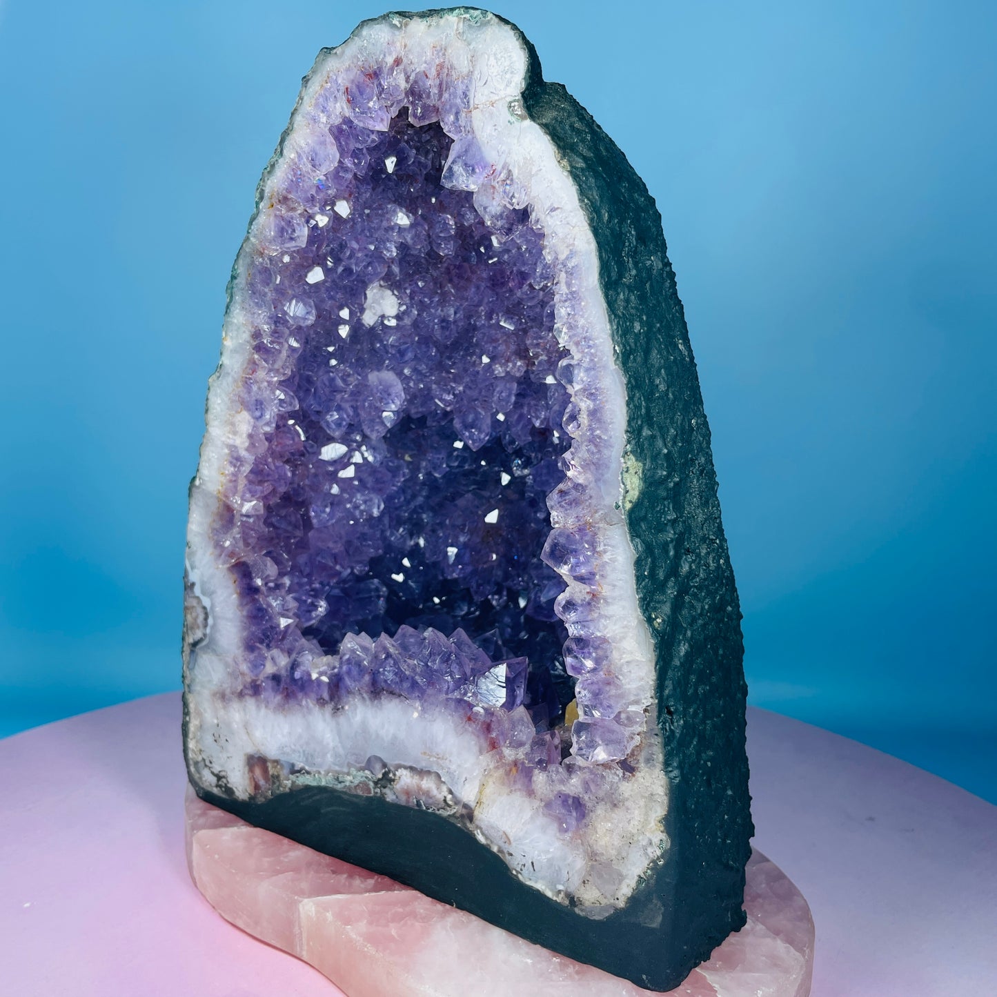 Amethyst Cluster Geode Medium Cave (Video)