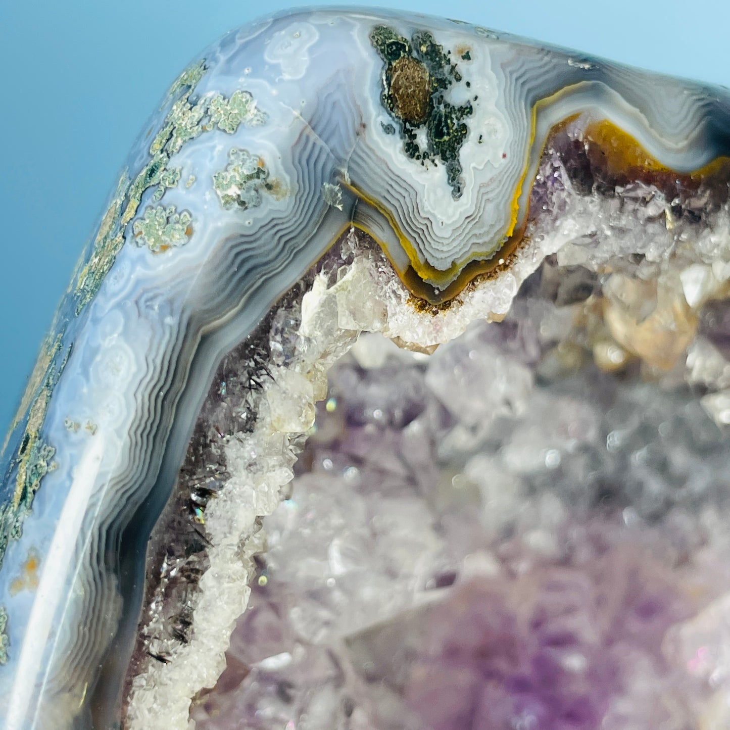 Amethyst Cluster Fully-Polished Geode Medium Cave (Video)