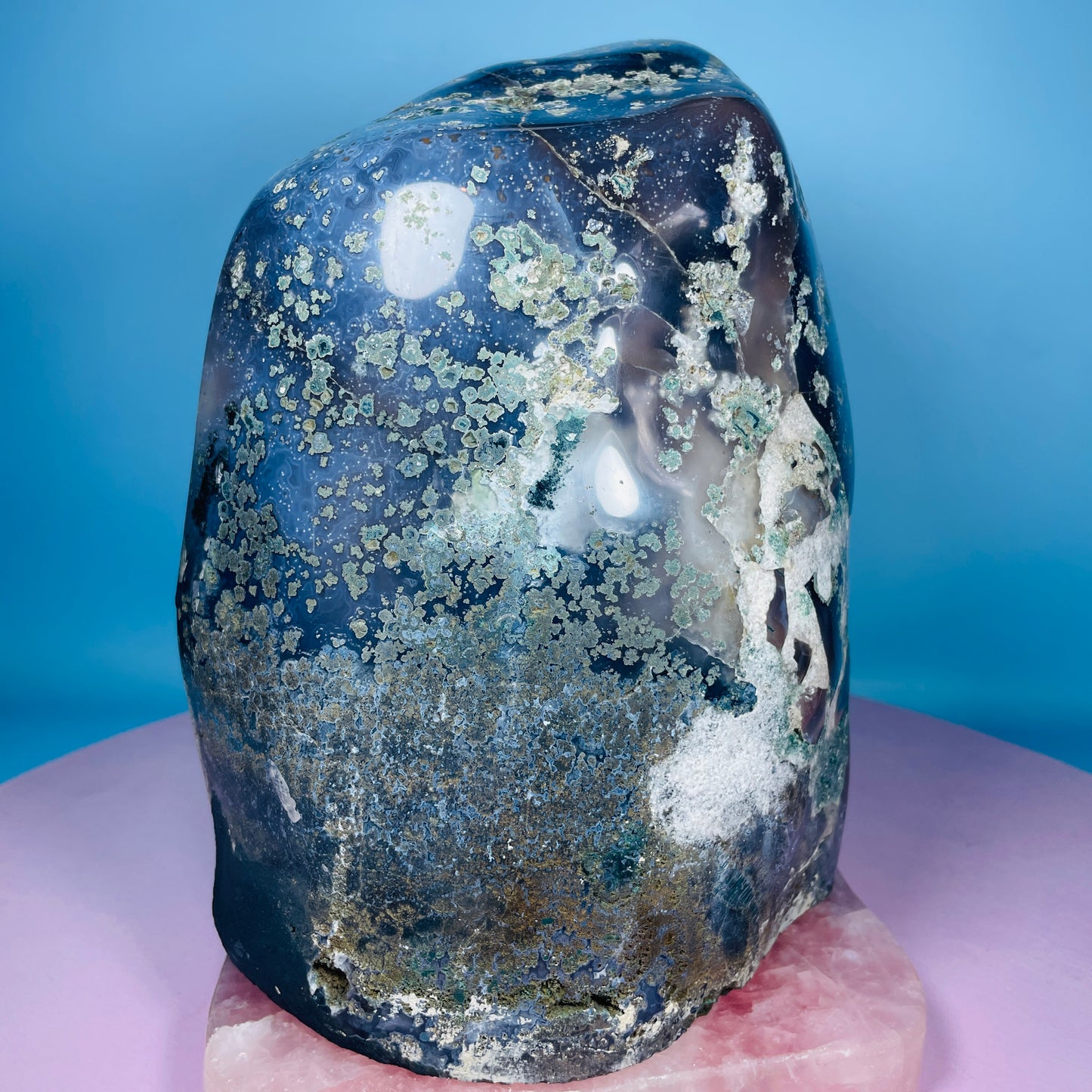 Amethyst Cluster Fully-Polished Geode Medium Cave (Video)