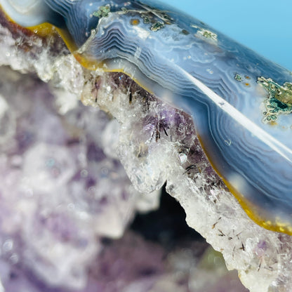 Amethyst Cluster Fully-Polished Geode Medium Cave (Video)