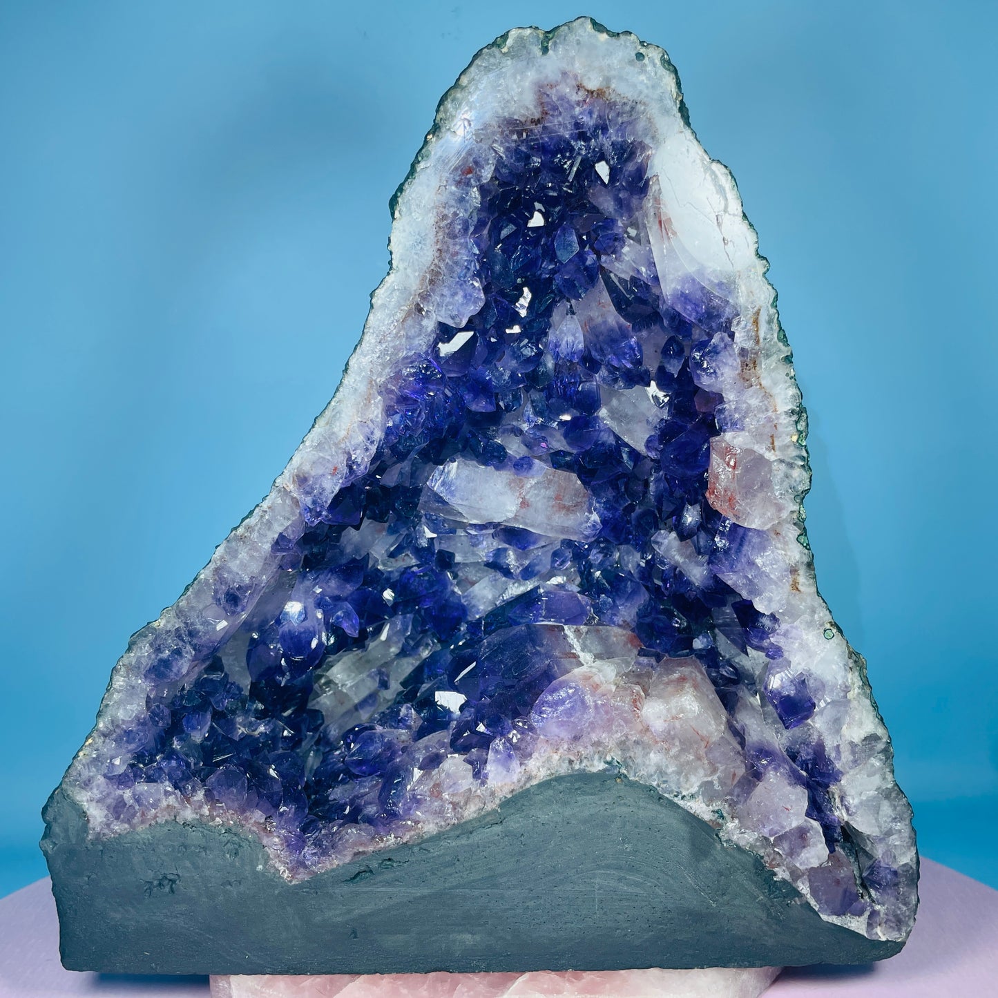 Amethyst Cluster Geode Medium Cave (Video)