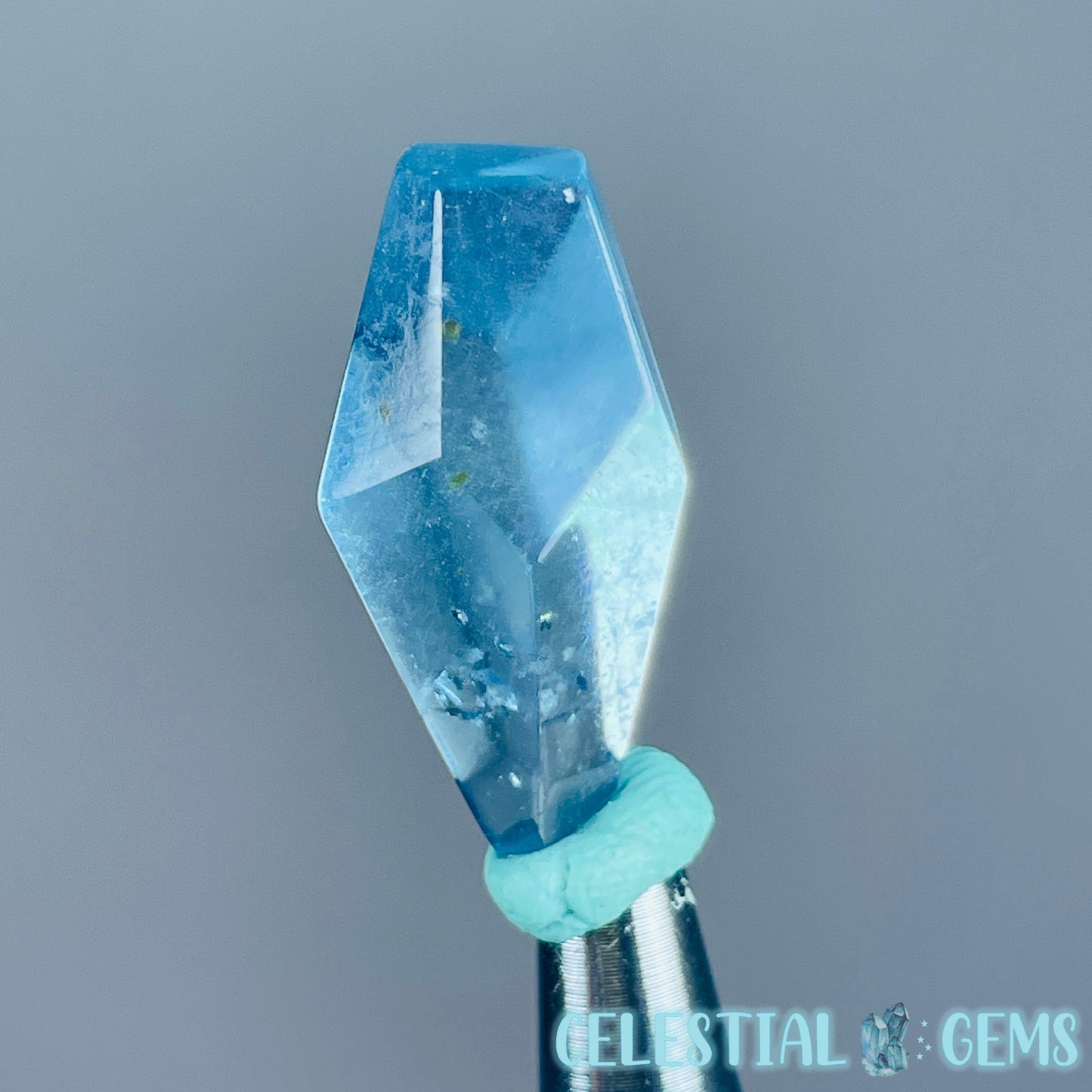 Aquamarine Beryl Faceted Mini Gemstone in Specimen Pottle