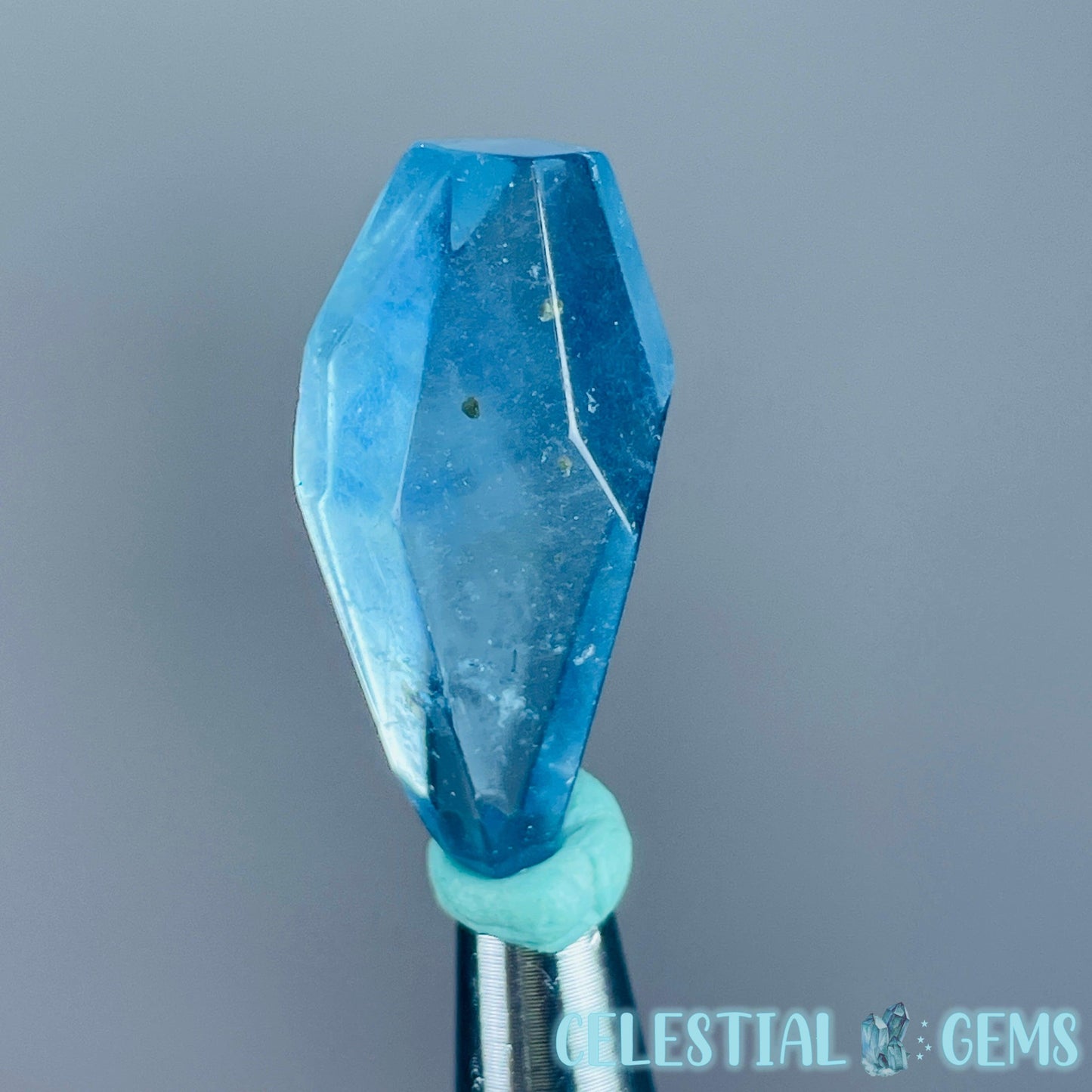 Aquamarine Beryl Faceted Mini Gemstone in Specimen Pottle