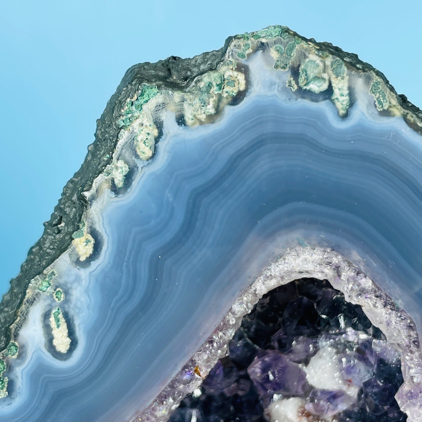 Amethyst + Agate Cluster Geode Medium Cave (Video)