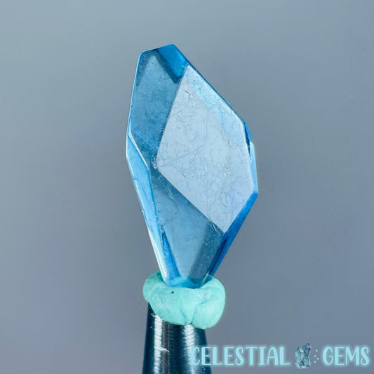 Aquamarine Beryl Faceted Mini Gemstone in Specimen Pottle