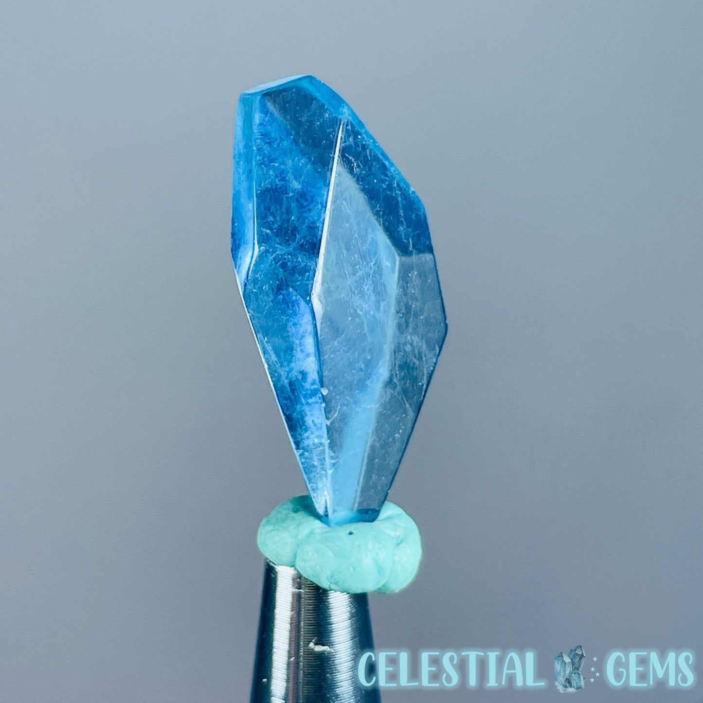 Aquamarine Beryl Faceted Mini Gemstone in Specimen Pottle