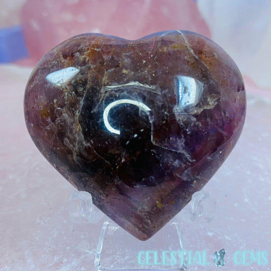Super Seven Amethyst Heart Medium Carving