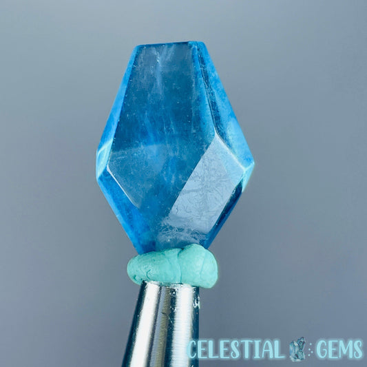 Aquamarine Beryl Faceted Mini Gemstone in Specimen Pottle