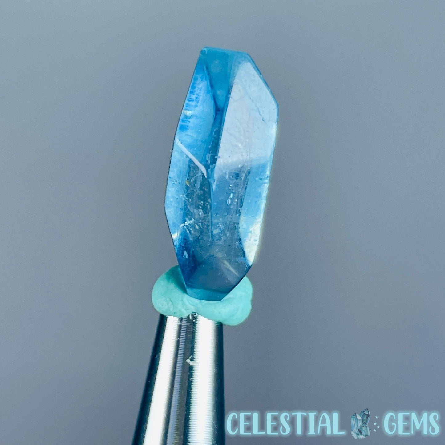 Aquamarine Beryl Faceted Mini Gemstone in Specimen Pottle