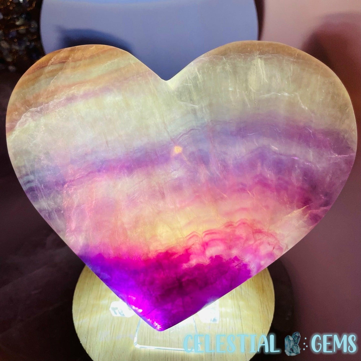 Candy Fluorite Heart XL Carving