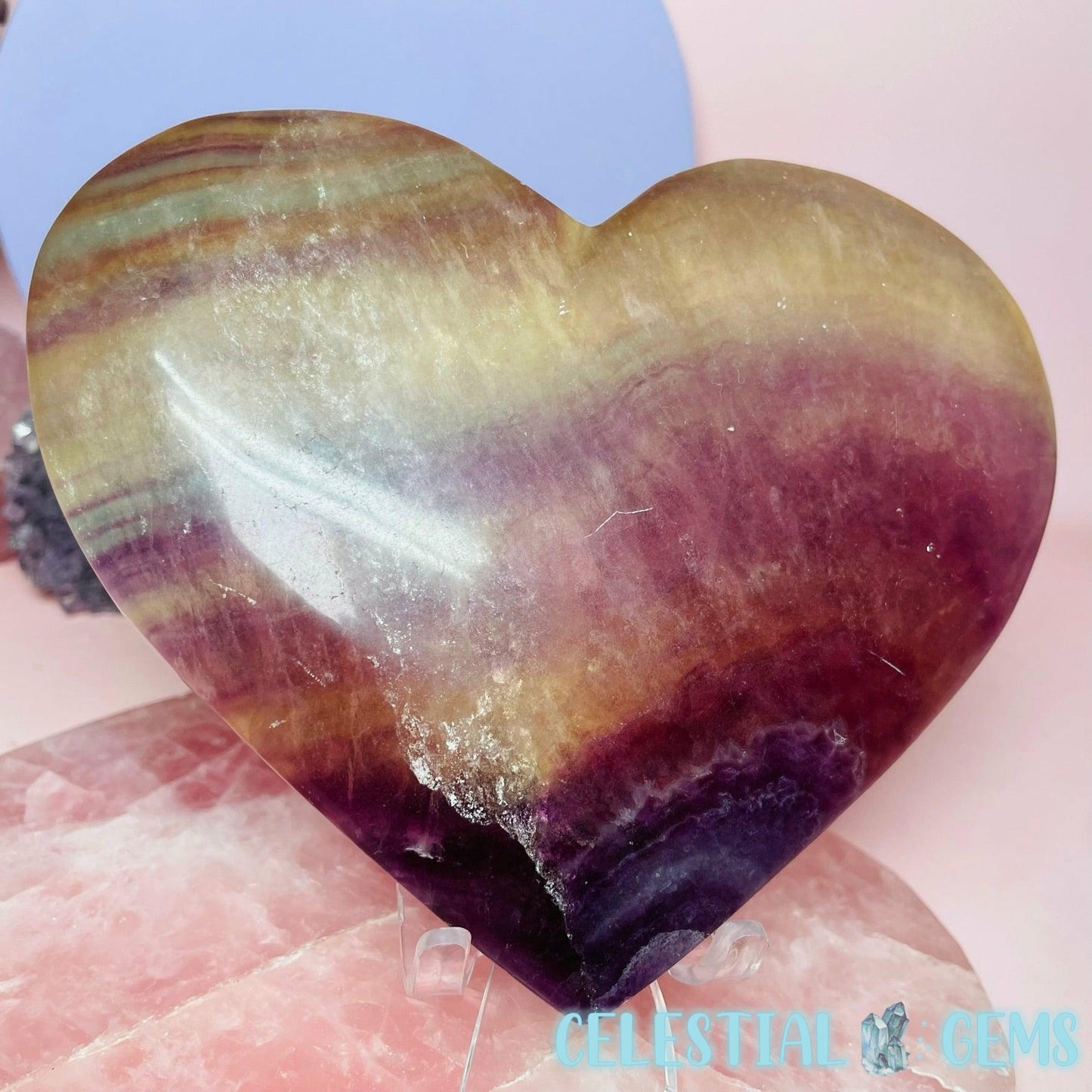 Candy Fluorite Heart XL Carving