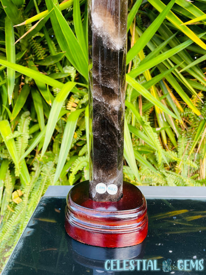 Smoky Quartz XXXL Tower (Wooden Stand)