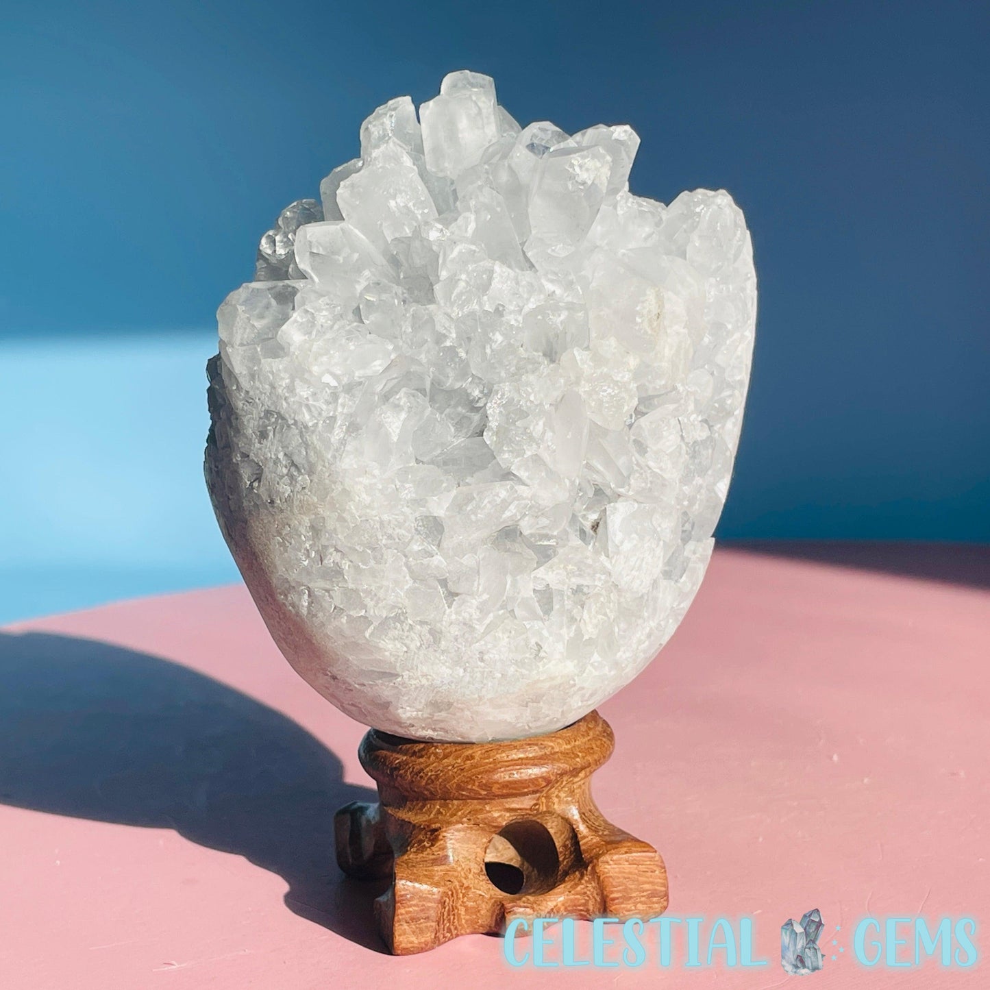 Celestite Cluster Egg - Medium