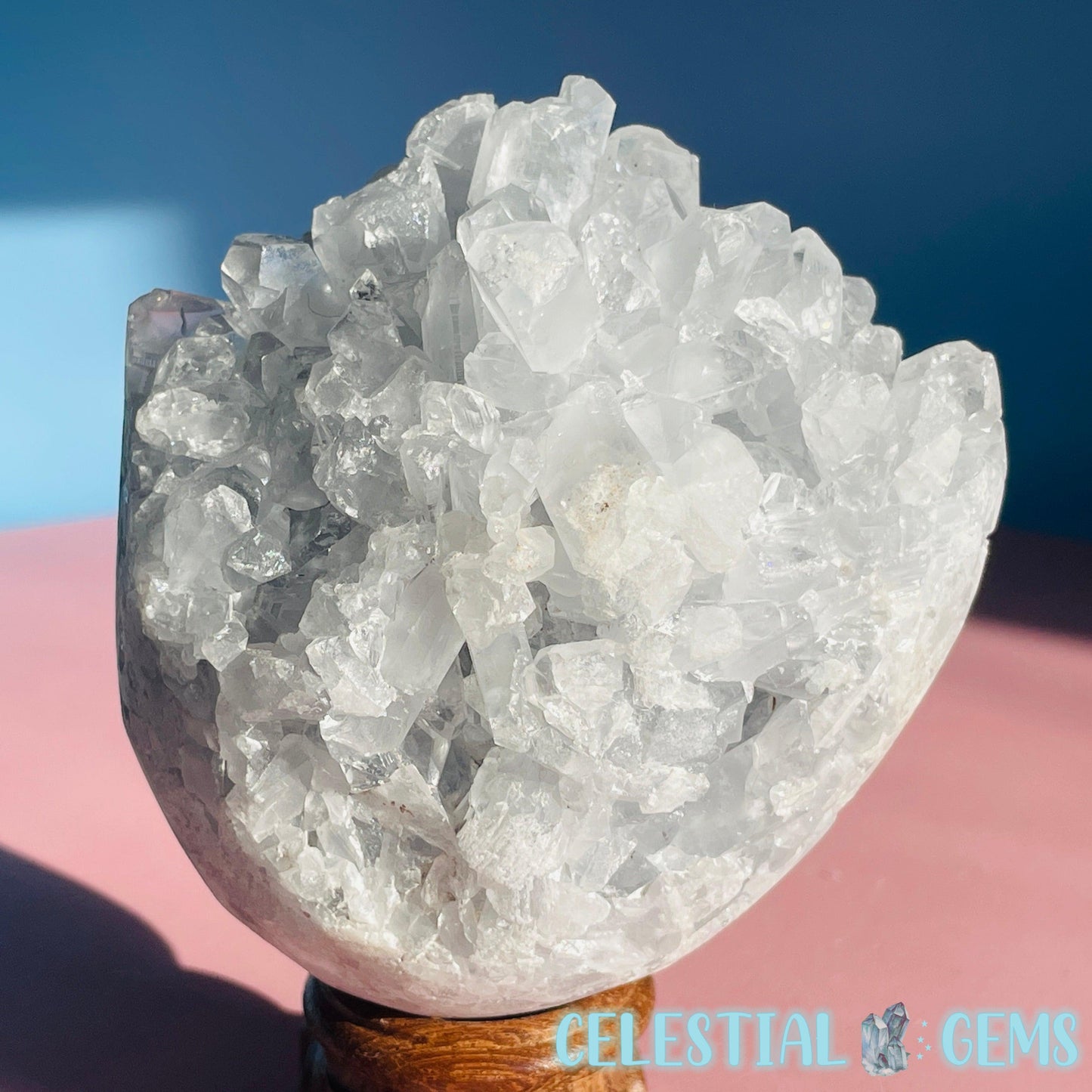 Celestite Cluster Egg - Medium