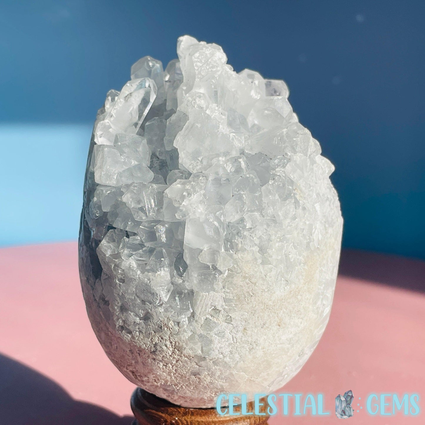 Celestite Cluster Egg - Medium