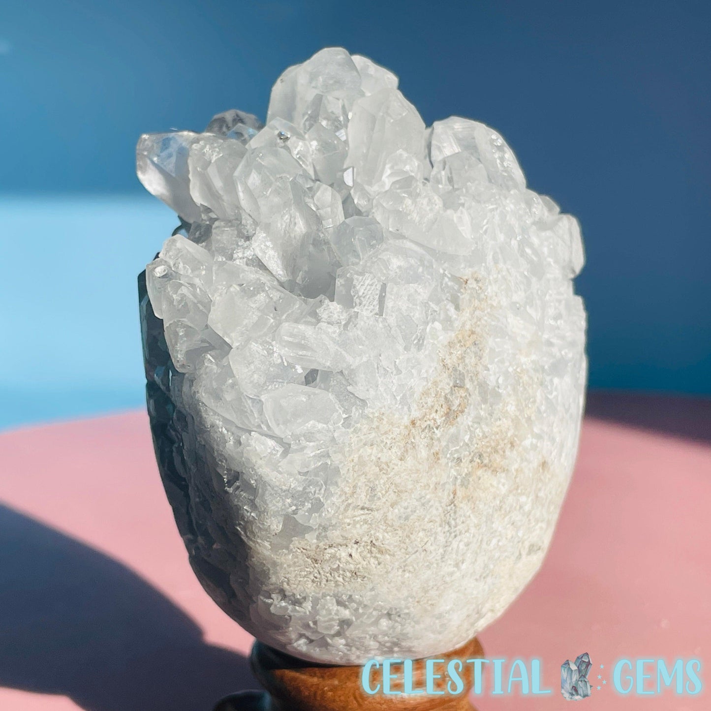 Celestite Cluster Egg - Medium