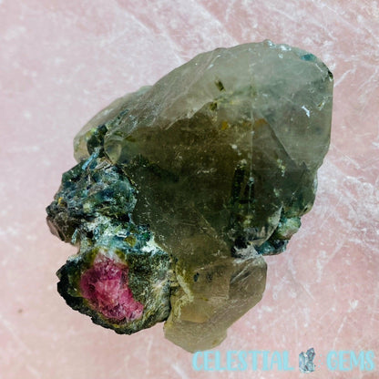 Watermelon Tourmaline + Quartz Small Specimen