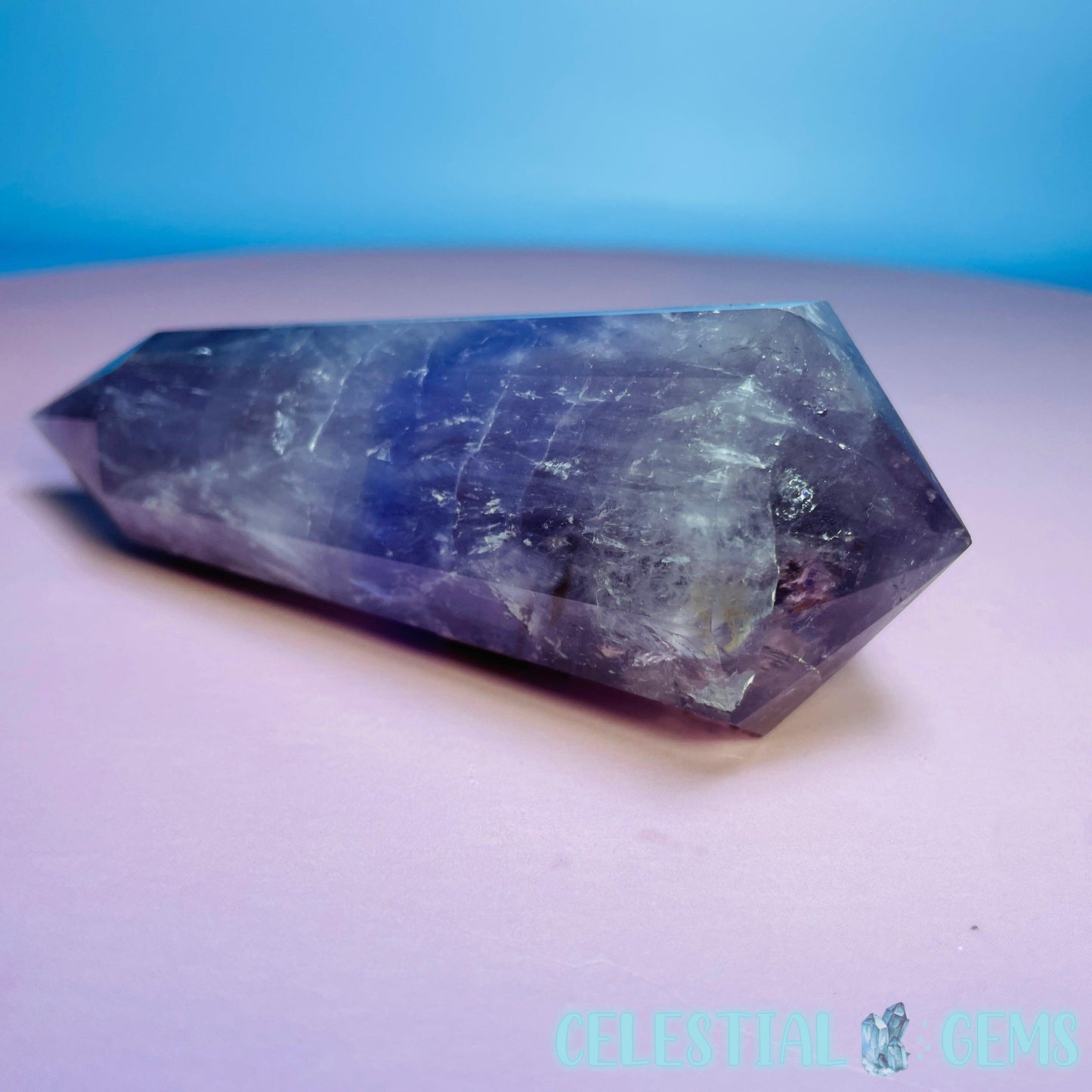 Amethyst Vogel Cut 12-Sided Double Terminated Wand