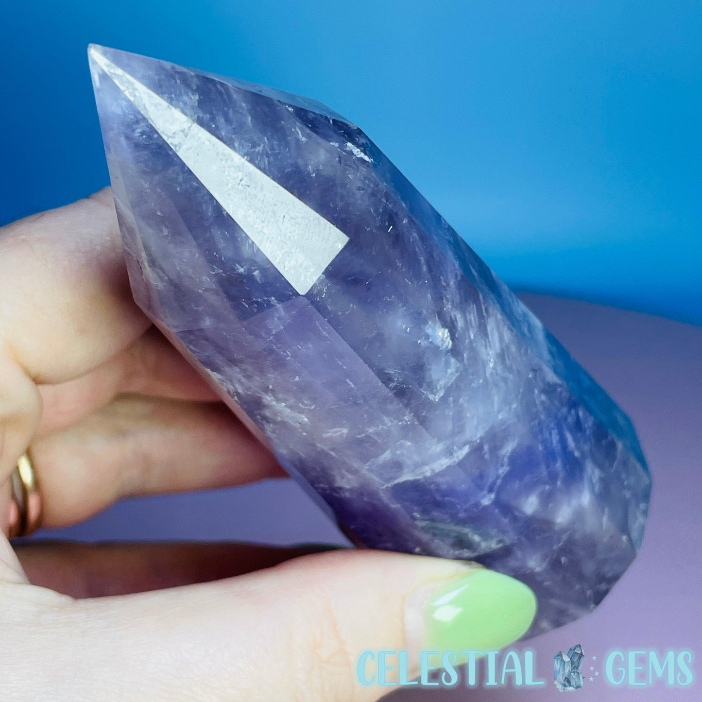 Amethyst Vogel Cut 12-Sided Double Terminated Wand