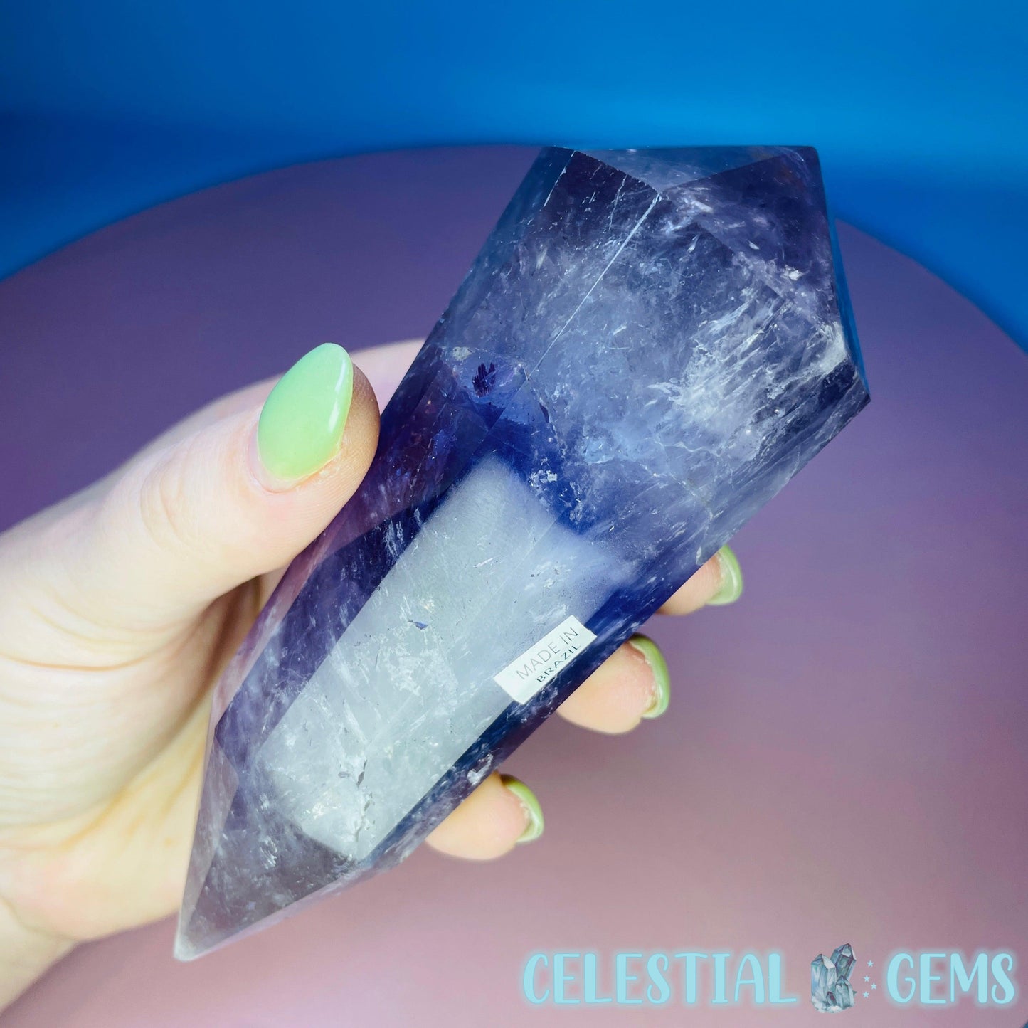 Amethyst Vogel Cut 12-Sided Double Terminated Wand