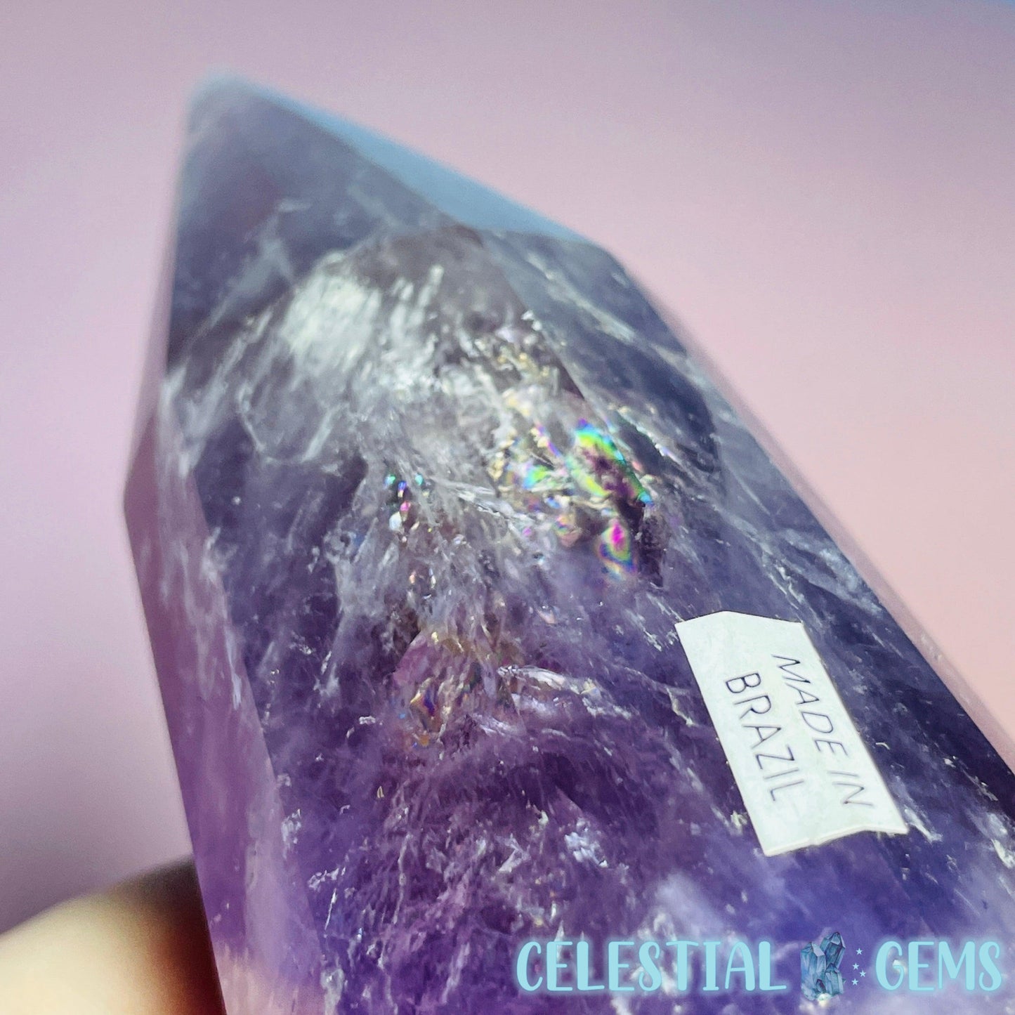 Amethyst Vogel Cut 12-Sided Double Terminated Wand