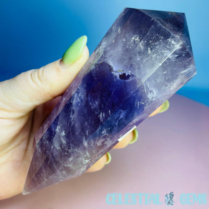 Amethyst Vogel Cut 12-Sided Double Terminated Wand