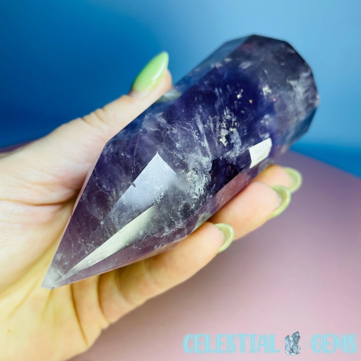 Amethyst Vogel Cut 12-Sided Double Terminated Wand