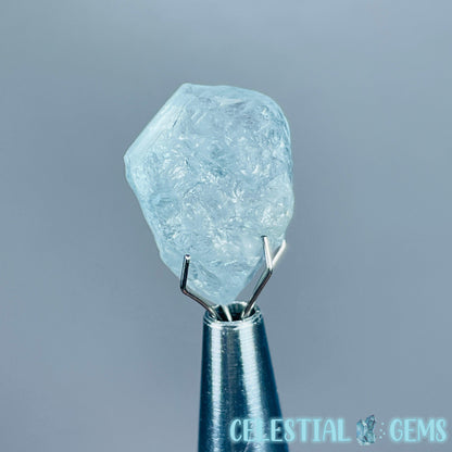 Blue Topaz Raw Mini Gemstone in Specimen Pottle (Video)