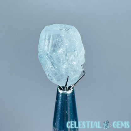 Blue Topaz Raw Mini Gemstone in Specimen Pottle (Video)