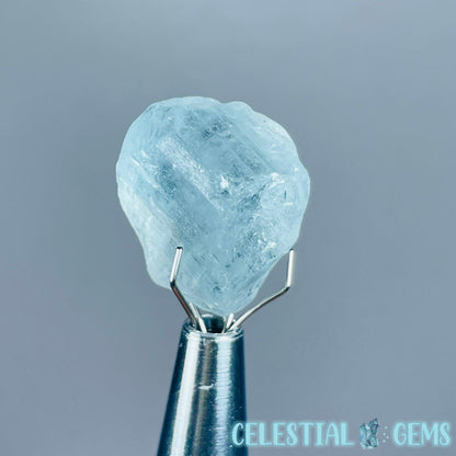 Blue Topaz Raw Mini Gemstone in Specimen Pottle (Video)