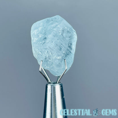 Blue Topaz Raw Mini Gemstone in Specimen Pottle (Video)