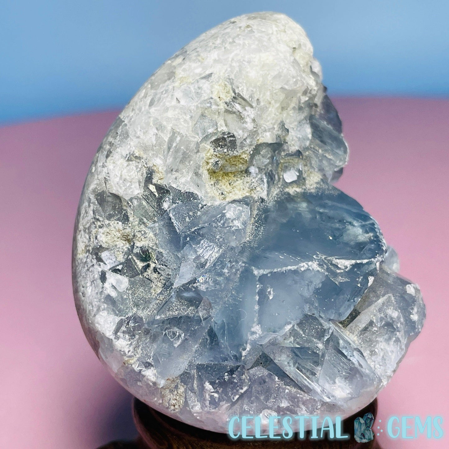 Celestite Cluster Egg - Small