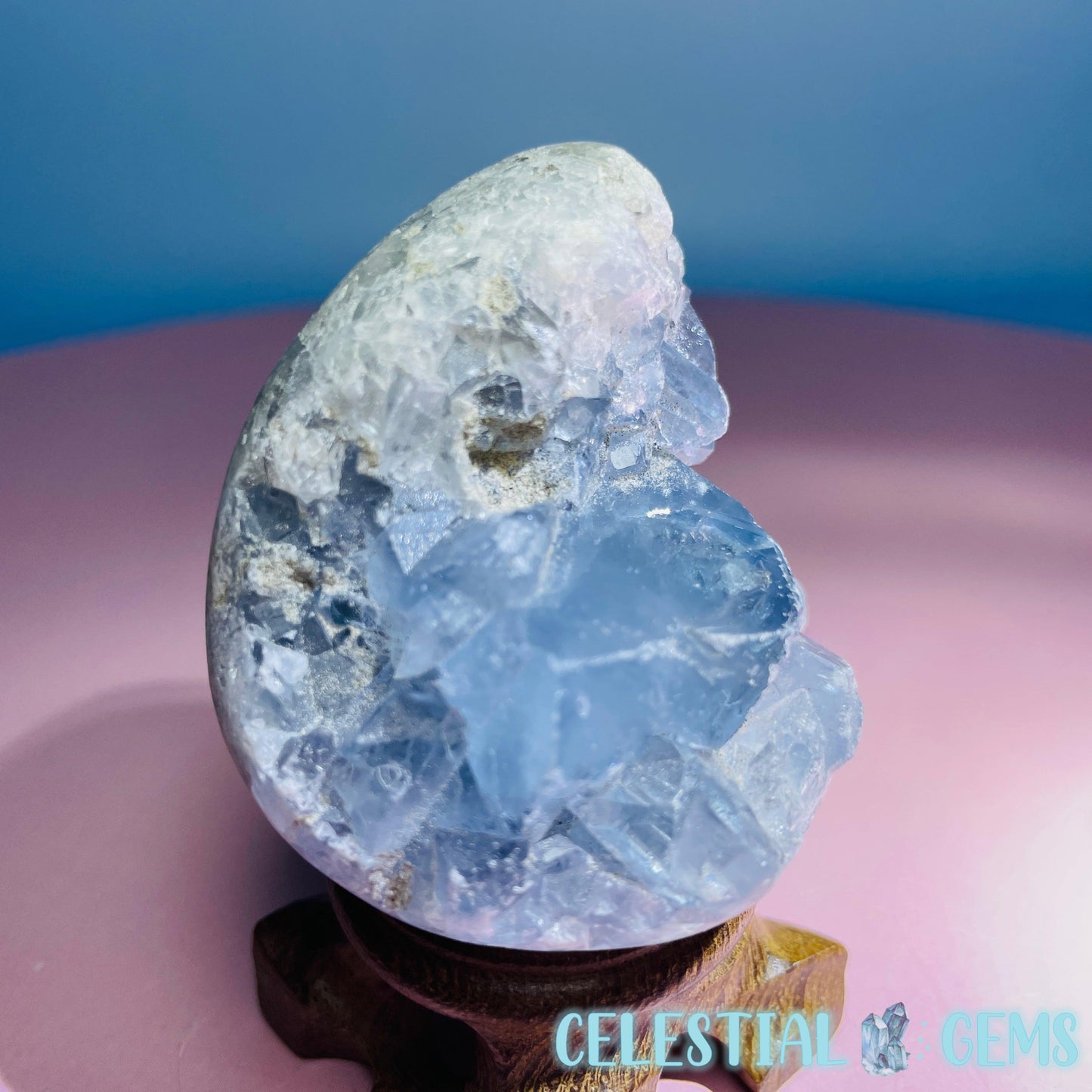 Celestite Cluster Egg - Small