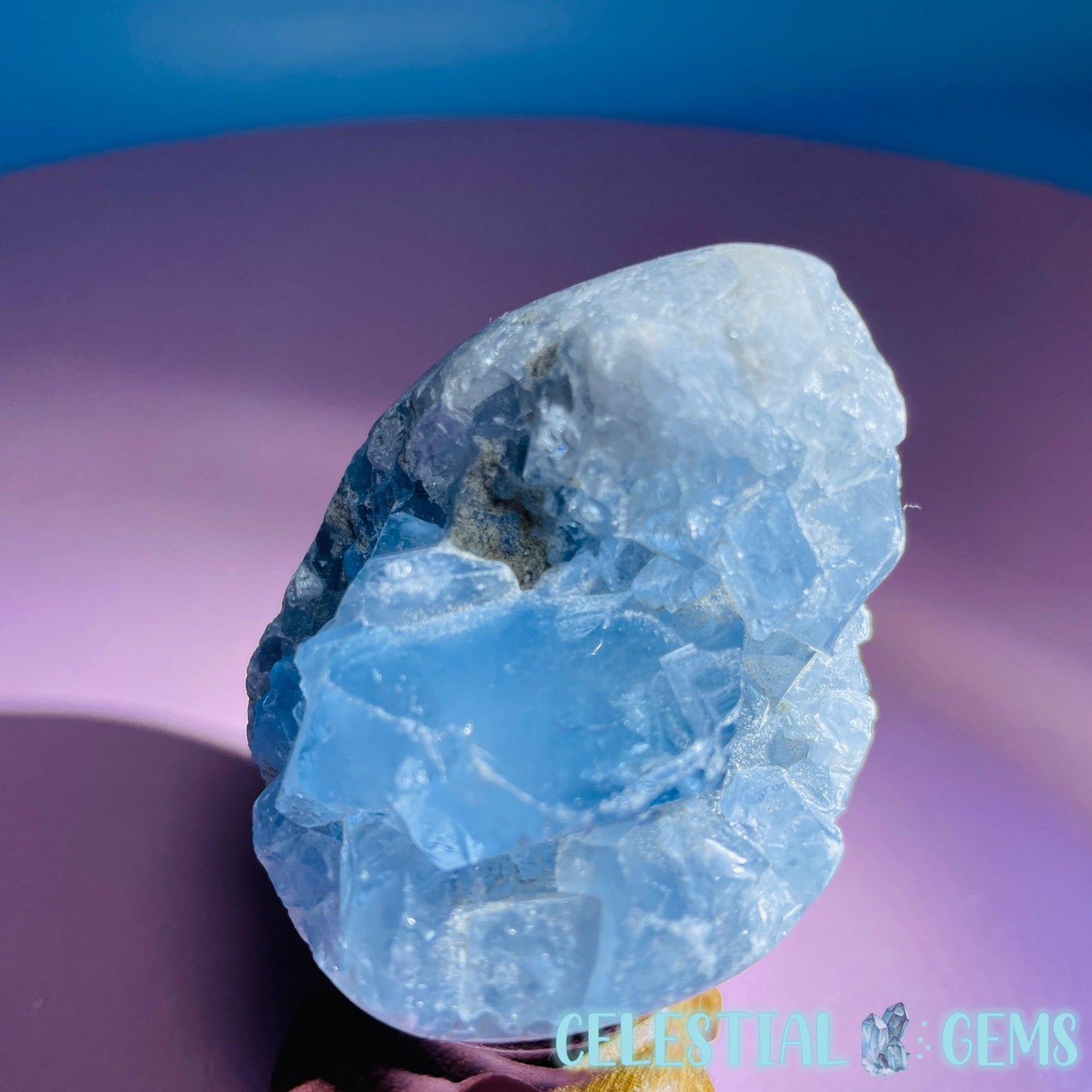 Celestite Cluster Egg - Small