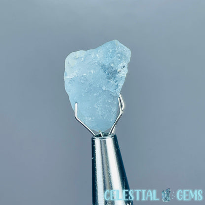 Blue Topaz Raw Mini Gemstone in Specimen Pottle (Video)