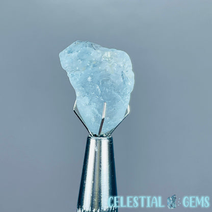 Blue Topaz Raw Mini Gemstone in Specimen Pottle (Video)